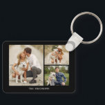 Llavero Crear su propia galería de 3 fotos<br><div class="desc">Galería de 3 Diseño de fotos personalizadas. Usa tus fotos favoritas para hacer un lindo keepsake por ti mismo o un regalo especial para un amigo o miembro de tu familia.</div>