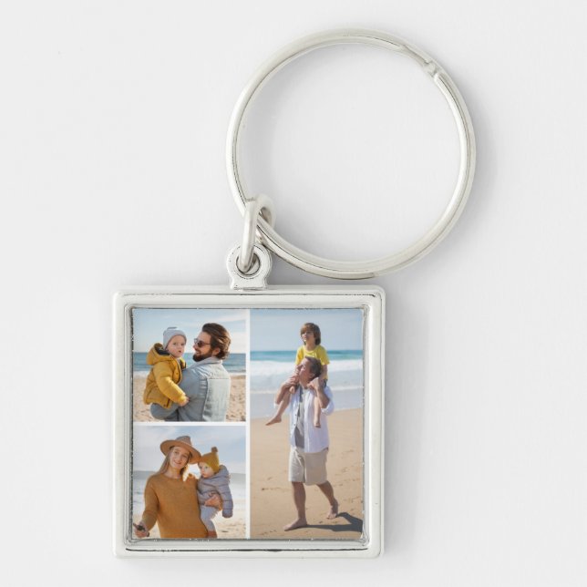 Llavero Crear su propio Collage de fotos de 3 (Frente)
