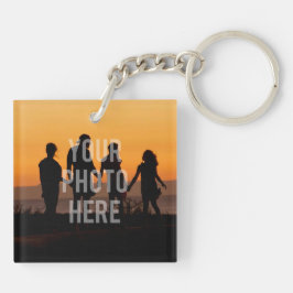 Llavero Crear su propio Personalizado 2 Familia Foto Keeps