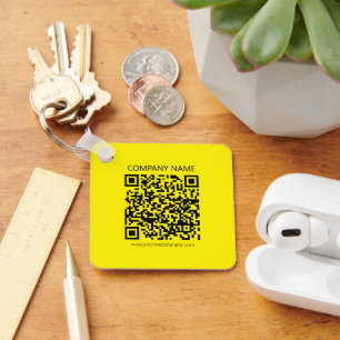 Llavero Crear un código QR Amarillo pálido