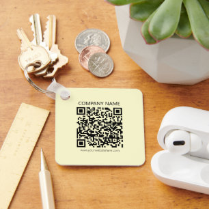 Llavero Crear un código QR Amarillo pálido