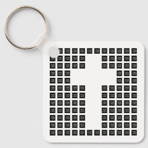 Llavero Crear un patrón cruzado con cualquier logotipo o c