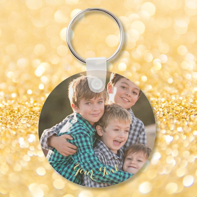 Llavero Crear una foto personalizada Personalizado y un an (Create Custom Personalized Photo Round Keyring)