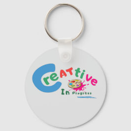 Llavero Creative in Progress Colorful Artistic Quote