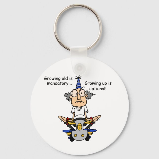 Llavero Crecer es humor opcional (Anverso)