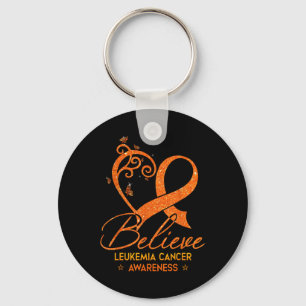 Llavero Cree en la cinta naranja corazón leucemia cáncer d