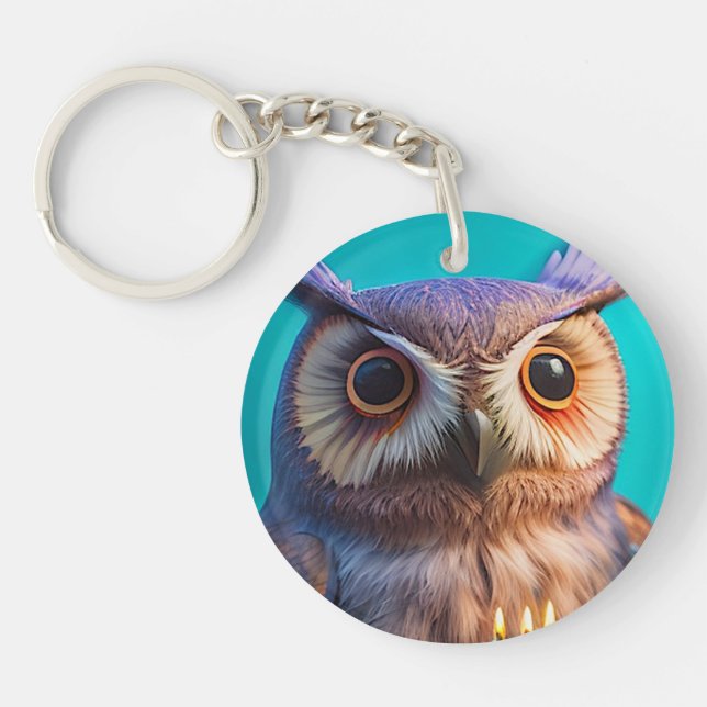 Llavero Cree En La Maravillosa (Lechuza Colorida) Keychain (Frente)