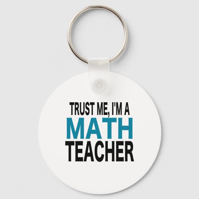 Llavero Créeme, soy profesor de matemáticas (edición azul) (Anverso)