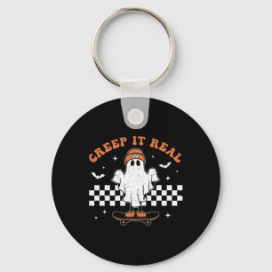 Llavero Creep It Real Ghost Skateboard Retro Cute Hallowee