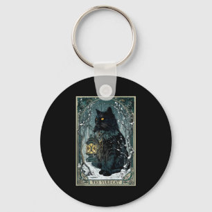 Llavero Creepmas Vintage El Gato de Yule Tarjeta de Tarot