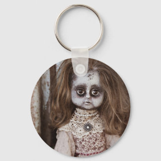 Llavero Creepy Gótico victoriano de muñeca gótica de porce
