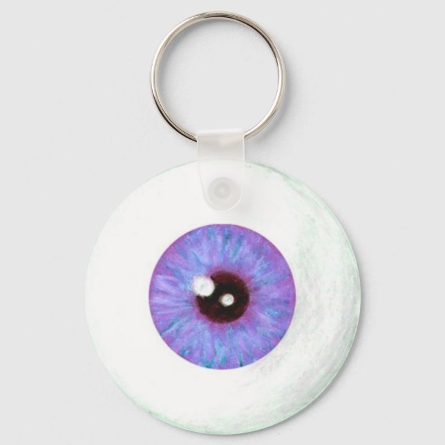 Llavero Creepy Lavendar Azure Eyeball Keychain (Anverso)