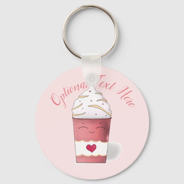 Llavero Crema Latte & Whipped (Rosa) (Anverso)