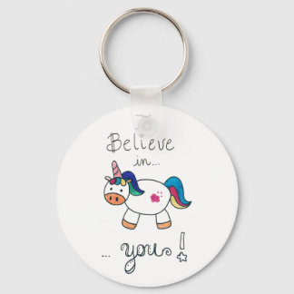 Llavero ¡Creo en TI! Unicornio