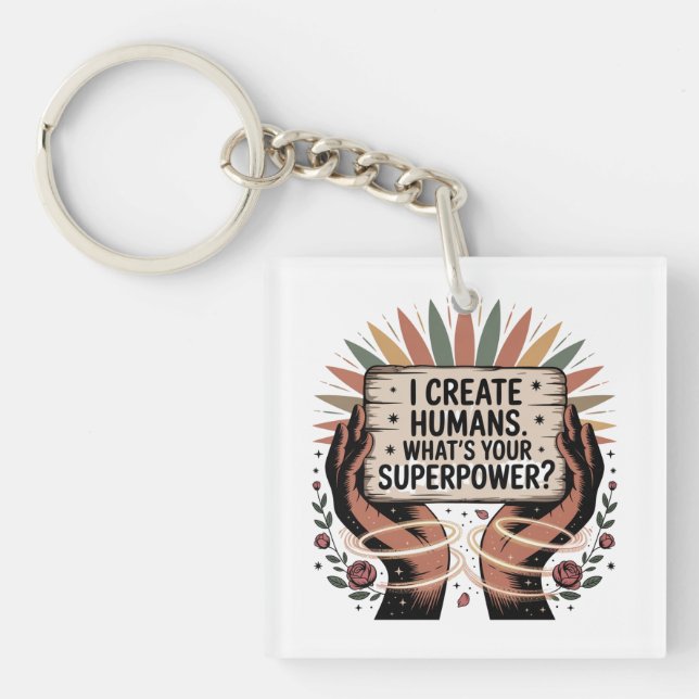 Llavero Creo Humanos. ¿Cuál es tu Superpoder (Frente)