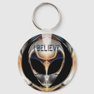LLAVERO CREO QUE CHROME ALIEN HEAD