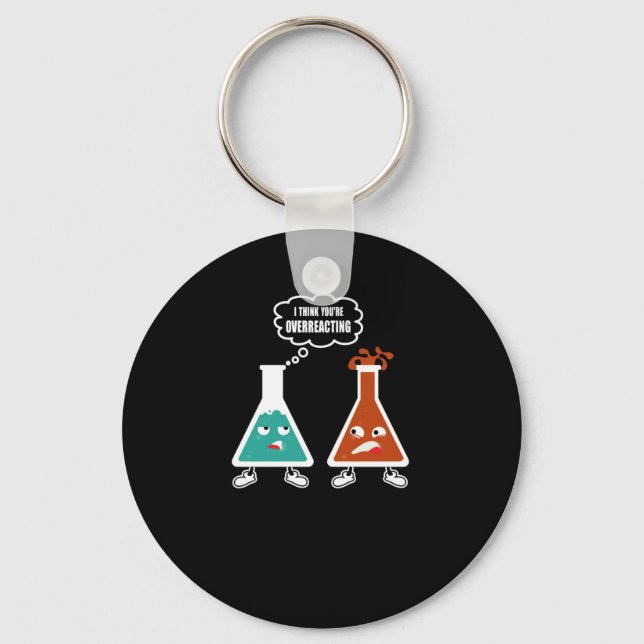 Llavero Creo que estás exagerando - Curiosa Química Nerd (Anverso)