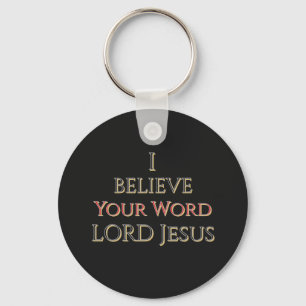 Llavero Creo Tu Palabra SEÑOR Jesús Nombre Personalizado