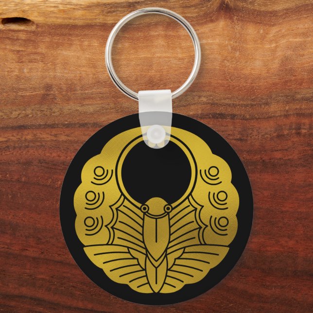 Llavero Crest-Butterfly, familia japonesa (Anverso)
