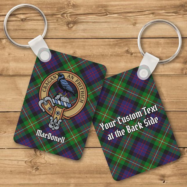 Llavero Crest de Clan MacDonell de Glengarry sobre Tartán (Subido por el creador)