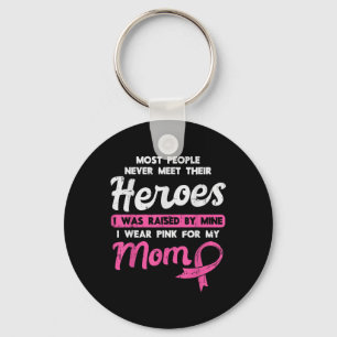 Llavero Criada Por Mi Heroe Rosa Por Mamá Con Cáncer De Ma