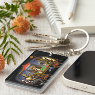 Llavero Criaturas míticas jugando al póquer