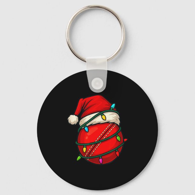 Llavero Cricket Ball With Santa Hat Funny Christmas Xmas G (Anverso)