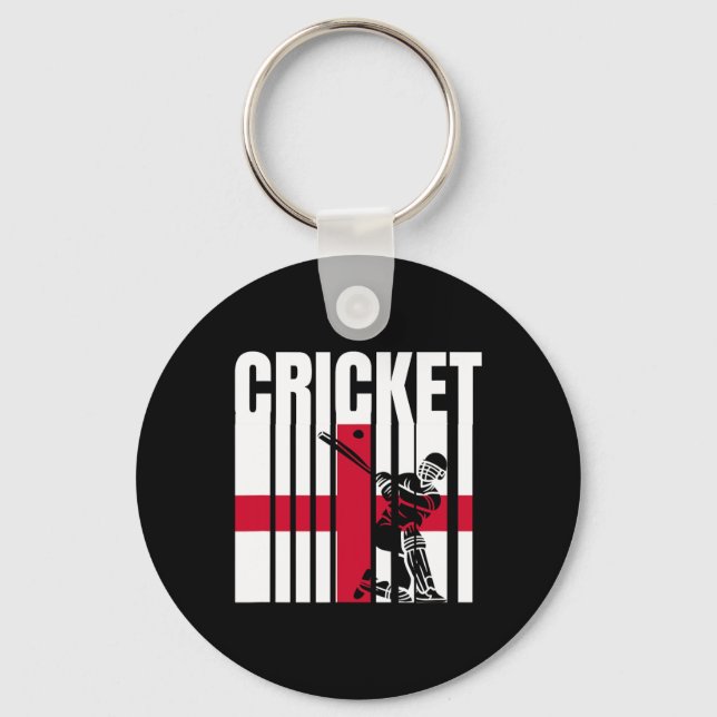Llavero Cricket Player English Flag  (Anverso)