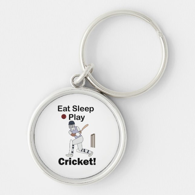 Llavero Cricket Sports Eat Sleep Play Cricket  (Frente)