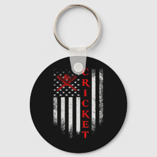 Llavero Cricket vintage Usa bandera americana jugadores de