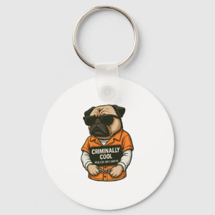 Llavero Criminalmente Guay Pug � el divertido diseño de pe