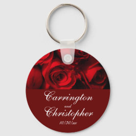 Llavero "Crimson Rose Bouquet" - Personalizado [a]