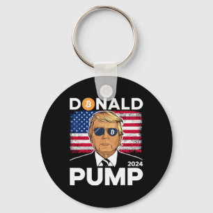 Llavero Cripto de Trump 2024, gracioso moneda de Bitcoin