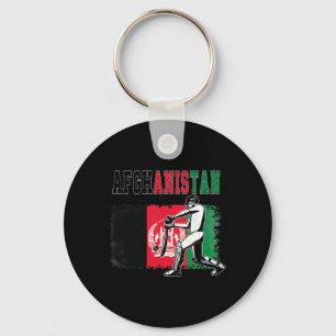 Llavero Críquet Con Equipo De La Bandera De Afganistán Fan
