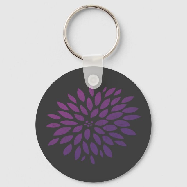 Llavero Crisantemo morado (Anverso)