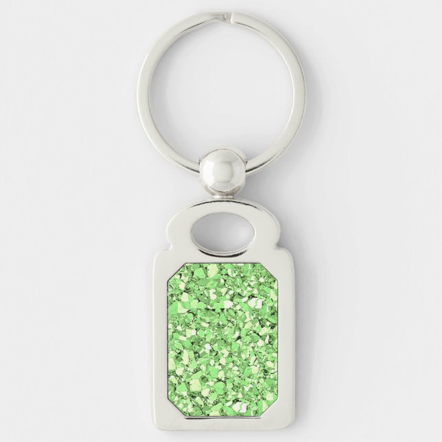 Llavero Cristal de Druzy - verde del peridot (Anverso)