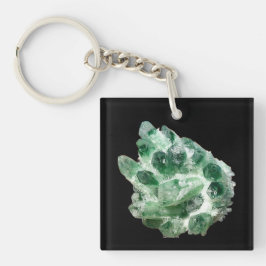 Llavero Cristal de rock de cuarzo de clorita