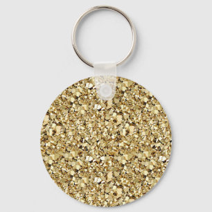 Llavero Cristal druso - oro metálico