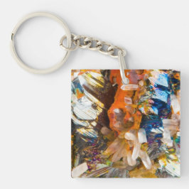 Llavero Cristal hematista arcoiris