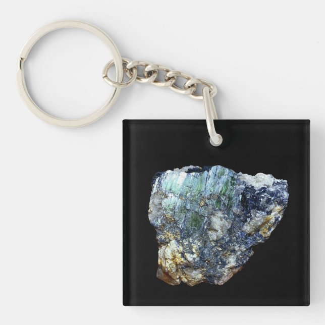 Llavero Cristal Vivianita verde (Frente)