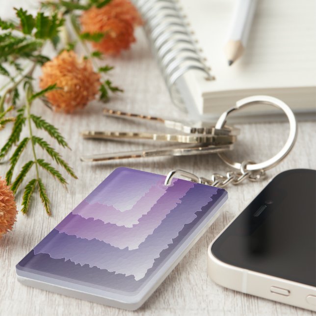 Llavero Cristales morados (Frente Derecha)