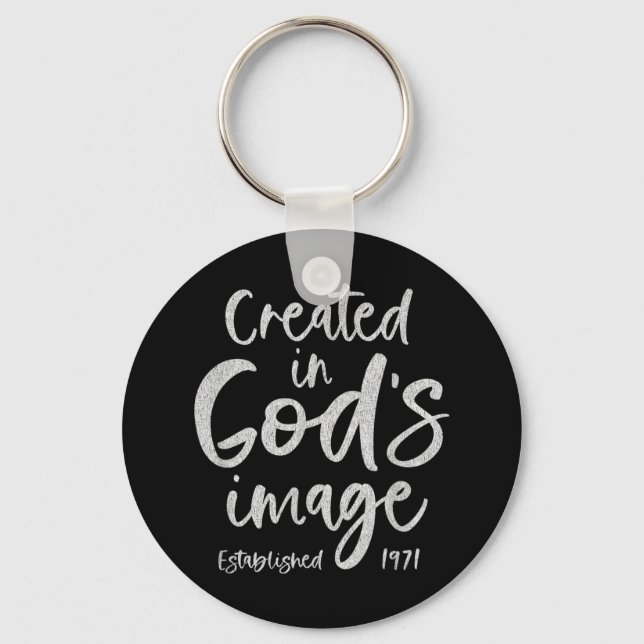 Llavero Cristiano de 51 años: Jesús 1971 51º cumpleaños T- (Anverso)