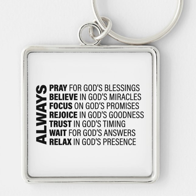 Llavero Cristiano estético siempre cita evangelios de arte (Frente)