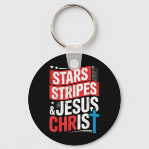 Llavero Cristiano Jesucristo Estrellas Tiras 4 De Julio U