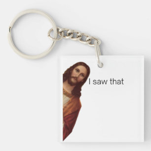 Llavero Cristiano Jesús te está vigilando, Jesús vi eso