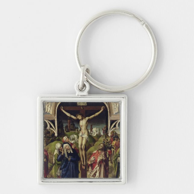 Llavero Cristo en la cruz, las mujeres santas (Frente)