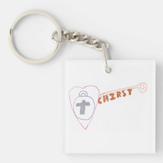 Llavero Cristo es el anillo de claves cuadradas clave