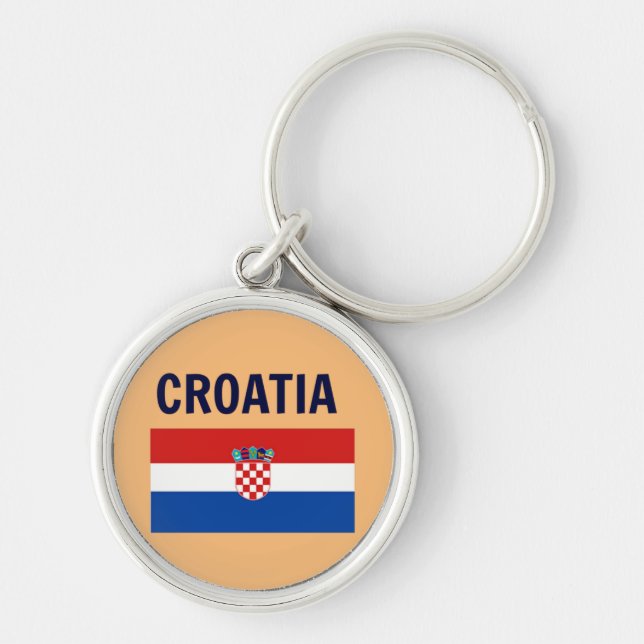 Llavero Croacia - Bandera de Croacia, (Frente)