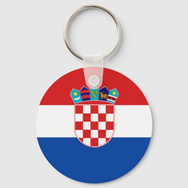 Llavero Croacia: Cadena de llaves de la bandera de Croacia (Anverso)