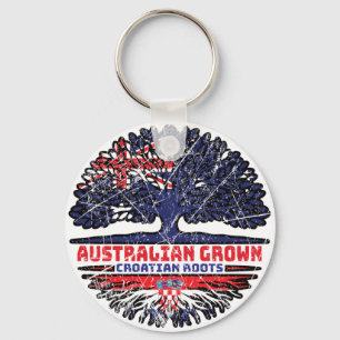 Llavero Croacia Croata Raíces de árboles australianos